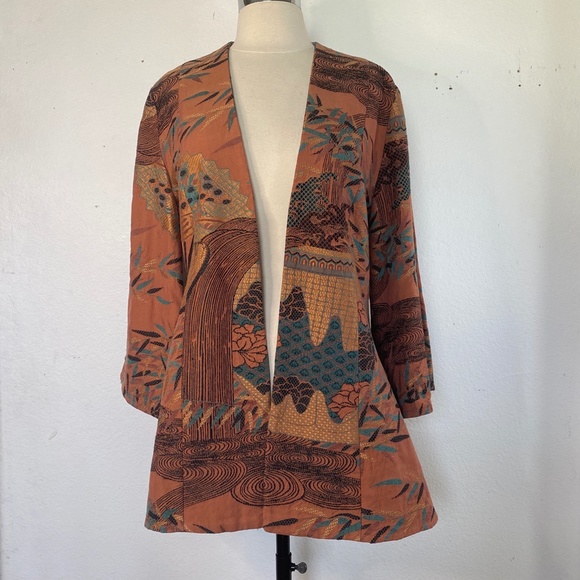 Love Apples by Stephanie Santa Fe Womens Jacket Small Designer Hand Crafted Open - Picture 2 of 13